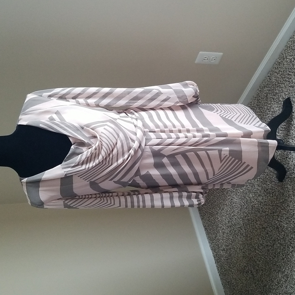 Donna Ricco Pink and Gray Dress